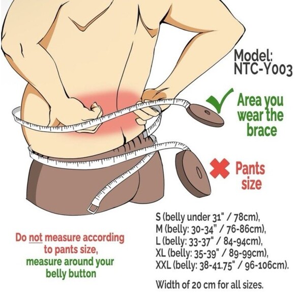 NeoTech Care XL Back Brace with Removable Pants Clips & Detachable Suspenders - Picture 7 of 12